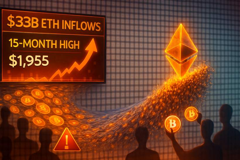 The $33 Billion Wave: Ethereum Inflows Reached New Heights While Prices Wobble