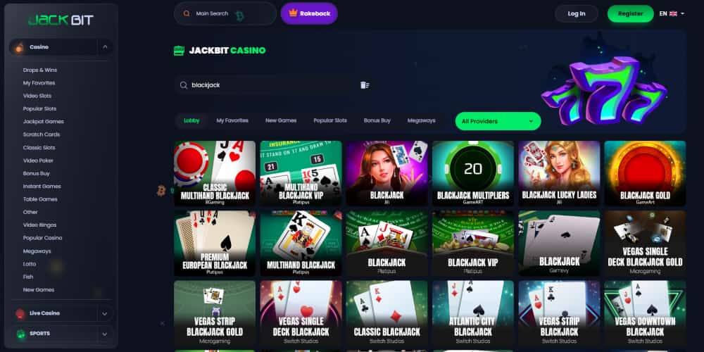 JackBit casino blackjack